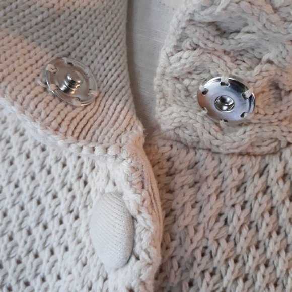 Apt 9 Cream Half-Sleeve Cable Knit Sweater - Picture 4 of 8